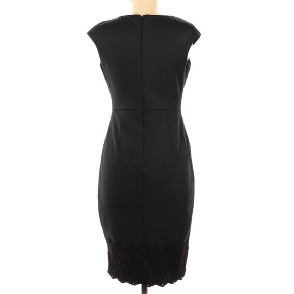 Jax Little Black Lace Sheath Pencil Cocktail Dress women’s size 6 mini - Picture 2 of 7